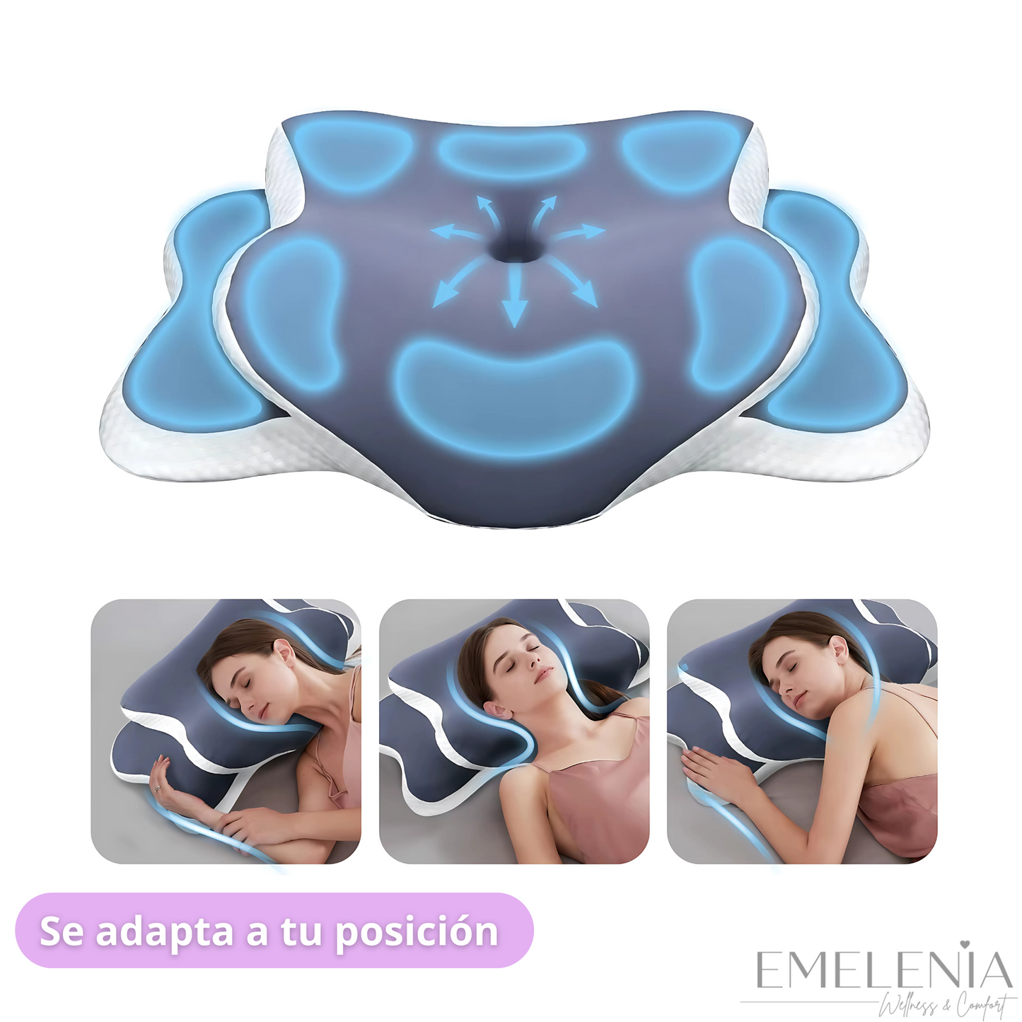 Almohada Ortopédica Memory Foam – Alivio Cervical y Descanso Profundo