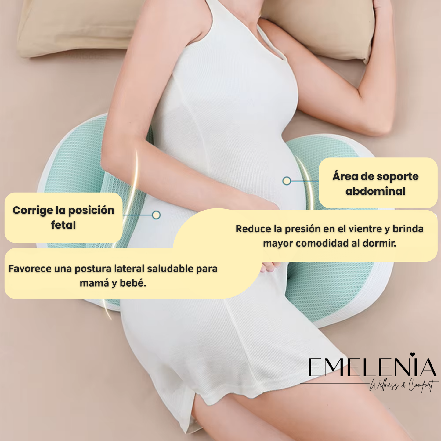 Almohada Emelenia – Diseñada para cuidar tu postura y descanso