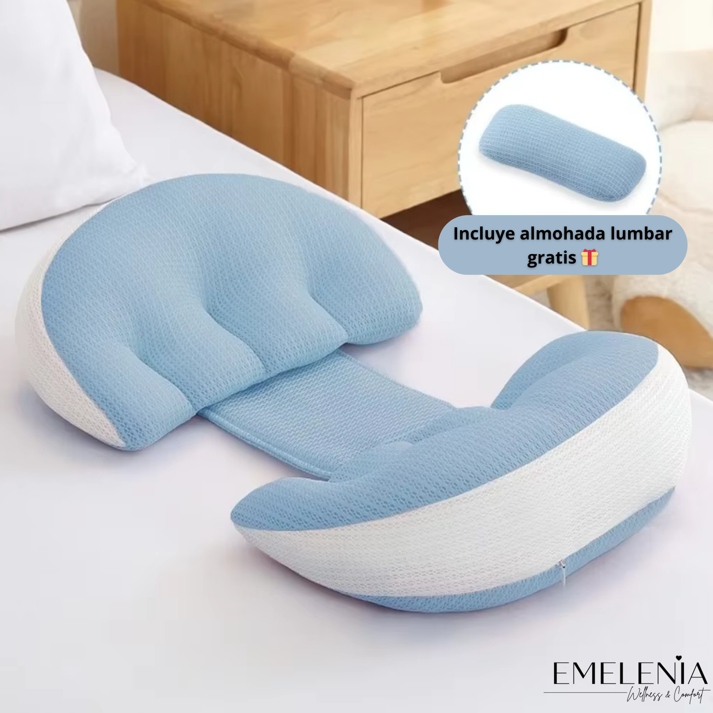 Almohada Emelenia – Diseñada para cuidar tu postura y descanso